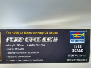 Trumpeter Ford GT40 MKII MK2 1:12 scale model kit