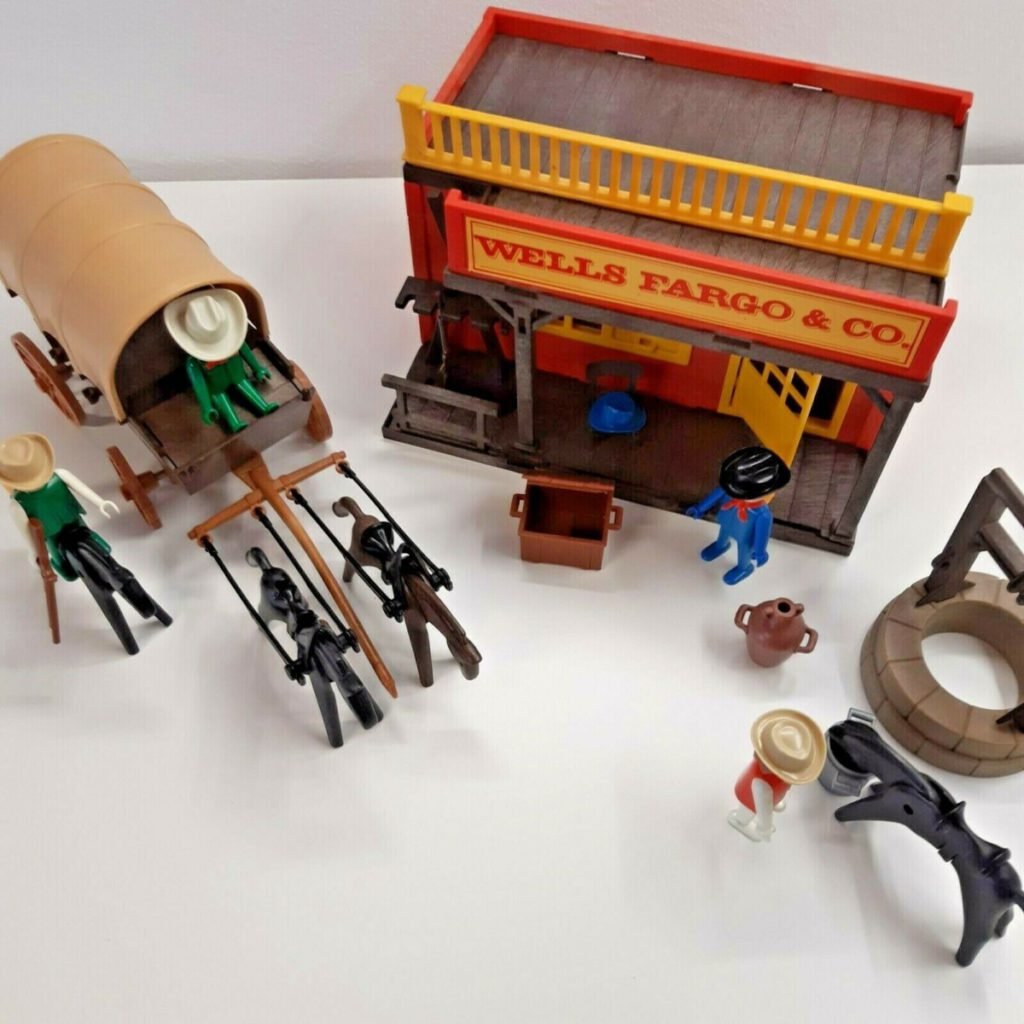 Autocollant Décoratif Playmobil Western Wells Fargo - Pour Maison Western, Collection Ou Décoration