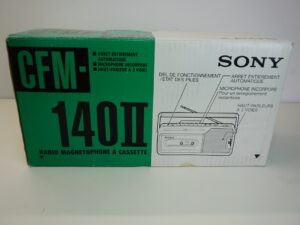 sony ( cfm-140 ii ) am/fm radio with cassette player & recorder