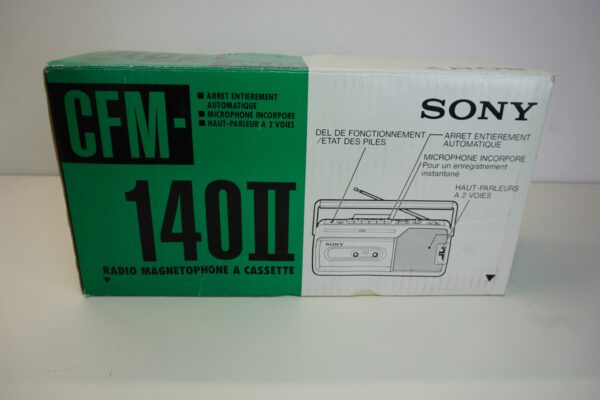 sony ( cfm-140 ii ) am/fm radio with cassette player & recorder