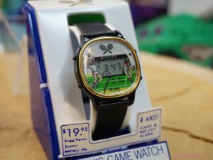 A vintage 80's collectible LORUS Tennis Game & Melody Watch