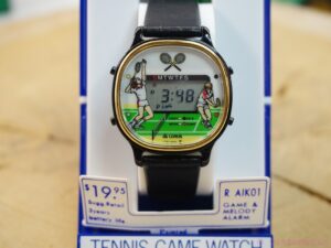 A vintage 80's collectible LORUS Tennis Game & Melody Watch