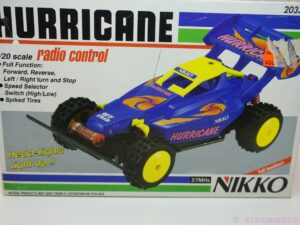 Rare Nikko Hurricane 90’s RC - Remote Control Car 1/20 Scale