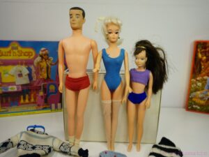 Vintage 1960's Ken, Barbie and Skipper Clone Dolls