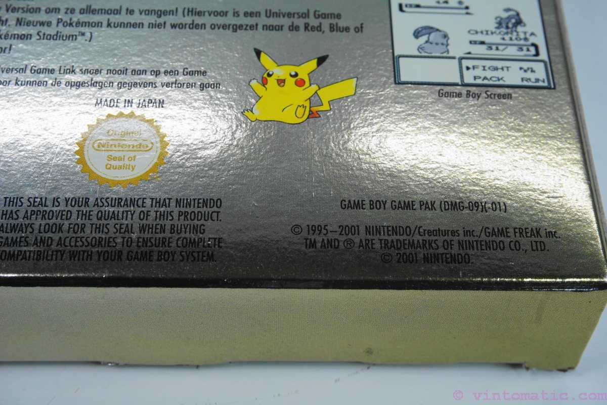 Pokemon: Gold Version (Nintendo Game Boy Color, 2001) - European Version