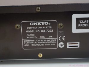 Onkyo DX-7222 Compact Disc / CD Player with Remote - Vintomatic