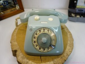 Vintage Light Blue Rotary Dial Telephone