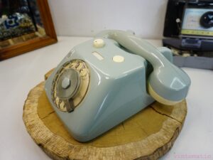 Vintage Light Blue Rotary Dial Telephone