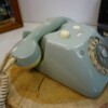 Vintage Light Blue Rotary Dial Telephone