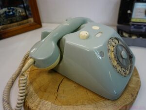 Vintage Light Blue Rotary Dial Telephone