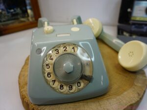 Vintage Light Blue Rotary Dial Telephone