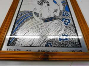 Art Deco Eugene London Advertising Mirror