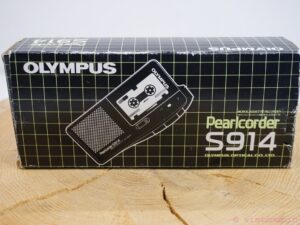 Olympus S914 Pearlcorder, a handheld cassette voice recorder