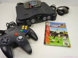Retro Nintendo 64 with Konami Soccer Game + Controller