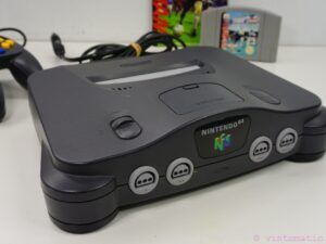 Retro Nintendo 64 with Konami Soccer Game + Controller