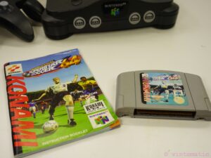 Retro Nintendo 64 with Konami Soccer Game + Controller