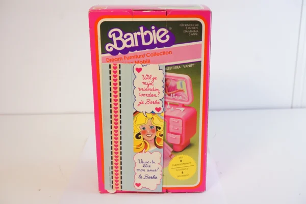 Mattel Barbie Dream Furniture Collection Vanity and Seat – Mint in Box - Vintage