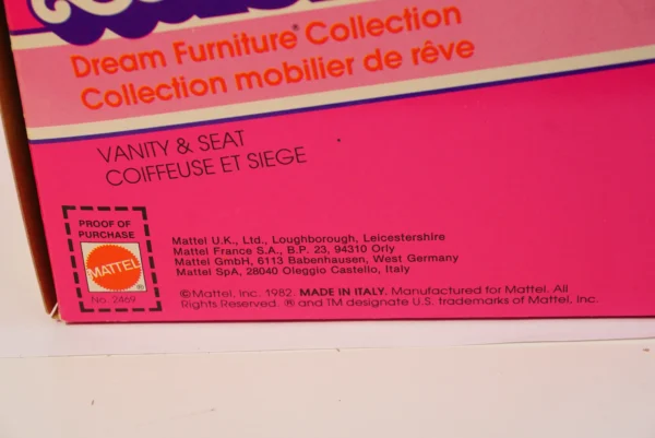 Mattel Barbie Dream Furniture Collection Vanity and Seat – Mint in Box - Vintage