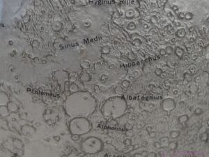 a rare large Lunar Moon globe with raised relief.