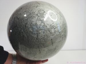 a rare large Lunar Moon globe with raised relief.
