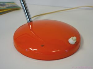 Vintage 1970s Orange Bauhaus Style Desk Lamp - Space Age