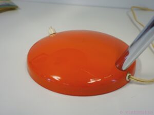 Vintage 1970s Orange Bauhaus Style Desk Lamp - Space Age