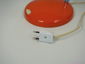 Vintage 1970s Orange Bauhaus Style Desk Lamp - Space Age