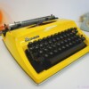Vintage Yellow Triumph (Adler) Contessa De Luxe Typewriter