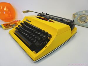 Vintage Yellow Triumph (Adler) Contessa De Luxe Typewriter