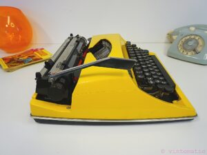 Vintage Yellow Triumph (Adler) Contessa De Luxe Typewriter