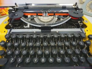 Vintage Yellow Triumph (Adler) Contessa De Luxe Typewriter