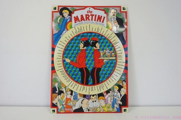 Vintage Martini Longdrink & Cocktail Reminder - M&R - Advertising sign