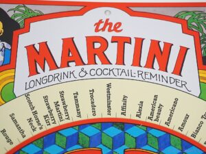 Vintage Martini Longdrink & Cocktail Reminder - M&R - Advertising sign