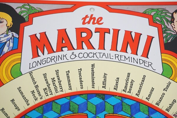 Vintage Martini Longdrink & Cocktail Reminder - M&R - Advertising sign