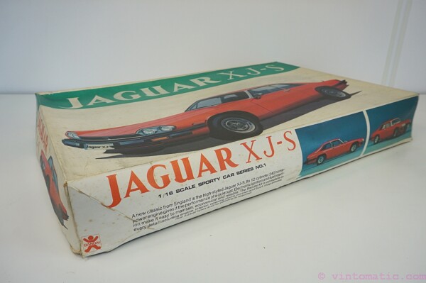 A vintage treasure from 1976, the Bandai model kit of the contemporary Jaguar XJ-S. This large 1/16 scale kit