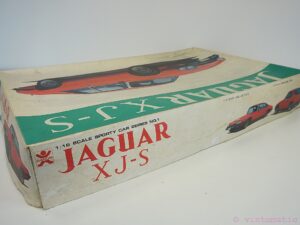 A vintage treasure from 1976, the Bandai model kit of the contemporary Jaguar XJ-S. This large 1/16 scale kit