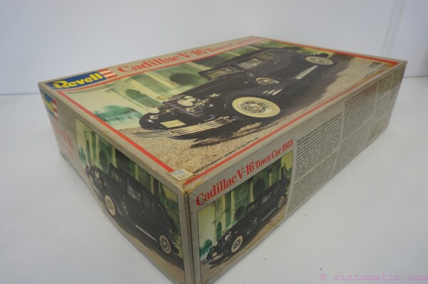 A vintage Revell 1933 Cadillac V-16 Town Car model kit