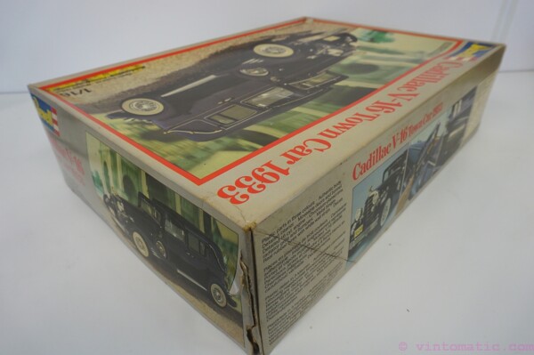 A vintage Revell 1933 Cadillac V-16 Town Car model kit