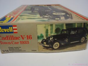 A vintage Revell 1933 Cadillac V-16 Town Car model kit