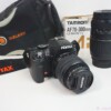 Pentax K-X DSLR camera (12.4 MP) with two lenses