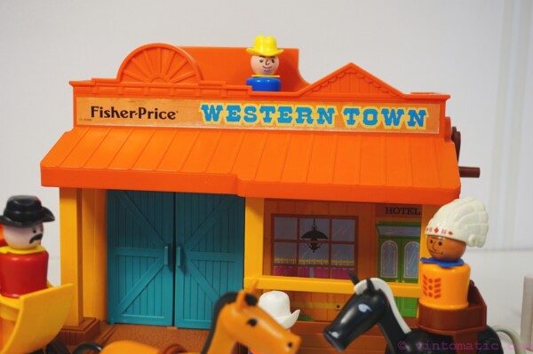 Vintage Fisher Price Little People Western Town