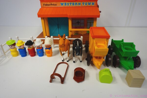 Vintage Fisher Price Little People Western Town