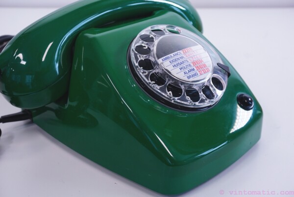 Vintage Green (Smaragd) Ericsson T65 de Luxe Rotary Dial Phone