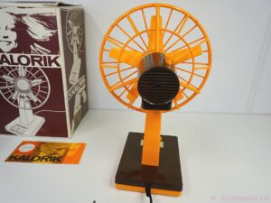 Kalorik Desk Fan Vintage Retro Orange / Brown Desk Fan 1970s