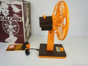 Kalorik Desk Fan Vintage Retro Orange / Brown Desk Fan 1970s