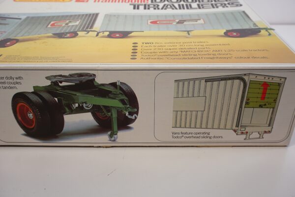 Vintage Matchbox AMT Trailmobile Double Trailers PK-8401 1/25 Scale Model Kit