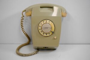 Vintage grey PTT W65 Wall Telephone