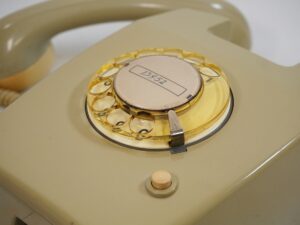 Vintage grey PTT W65 Wall Telephone
