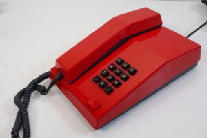 Red Unifoon TDK push button phone from 1986