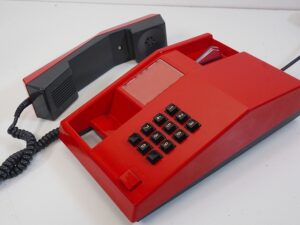 Red Unifoon TDK push button phone from 1986
